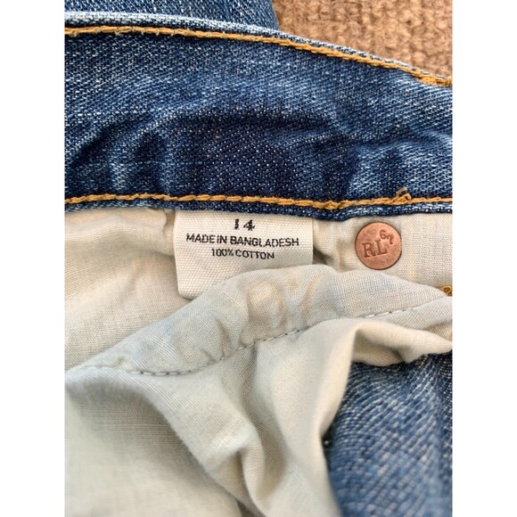 Polo Ralph Lauren 867 Jeans Womens 14 Straight Leg Prewashed Indigo Denim - Picture 7 of 7